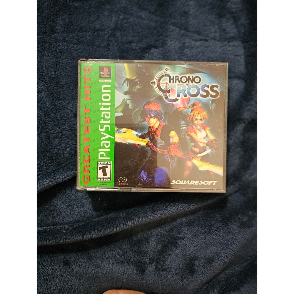 Chrono Cross Sony PlayStation PS1 2000 Squaresoft RPG 2-Disc Set Black Label